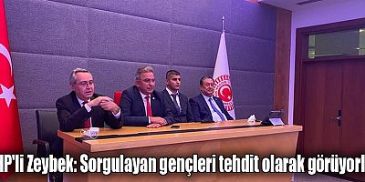 CHP'li Zeybek: Sorgulayan gençleri tehdit olarak görüyorlar