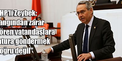 CHP'li Zeybek: Yangından zarar gören vatandaşlara fatura göndermek doğru değil