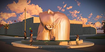 Çınarlı Kavşağı’na ‘Hanna’ heykeli 