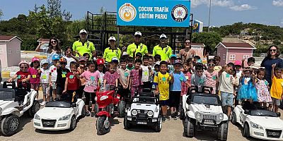Çocuk Trafik Eğitim Parkı’nda Öğrencilere Uygulamalı Trafik Eğitimi Verildi