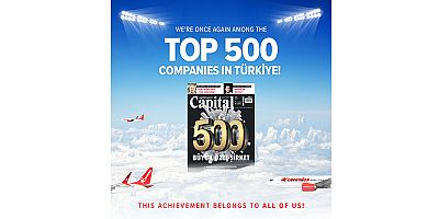 Corendon Airlines, “Capital 500” listesinde yükselmeye devam ediyor