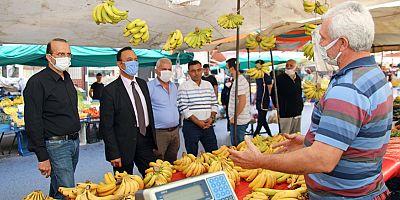 Cuma pazarı geçici yerinde ilk kez kuruldu