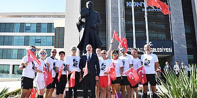 Cumhuriyet için 41 kilometre koştular