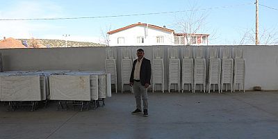 Datköy Sosyal Tesisi'ne Başkan Caran'dan destek: 200 sandalye ve 50 masa kazandırıldı