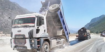 Demre Köşkerler yolu asfaltlandı