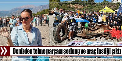 Denizden tekne parçası şezlong ve araç lastiği çıktı