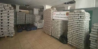 Depoda 9 bin litre kaçak votka ele geçirildi