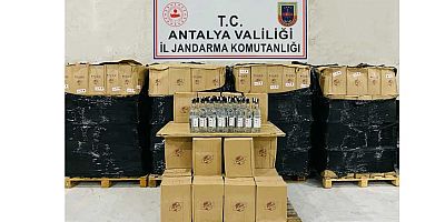 Depoda kaçak içki ele geçirildi