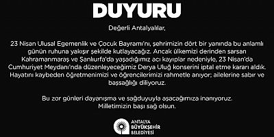 Derya Uluğ konseri iptal edildi