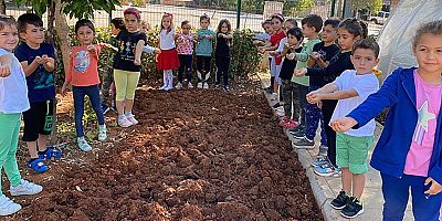 Döşemealtı Ekolojik Kreş öğrencileri doğayı öğreniyor