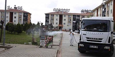 Döşemealtı'nda huzurevi, İşyerleri ve TOKİ Konutları dezenfekte ediliyor