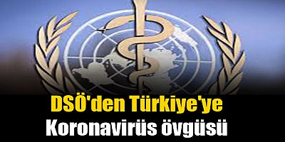 DSÖ'den Türkiye'ye Koronavirüs övgüsü