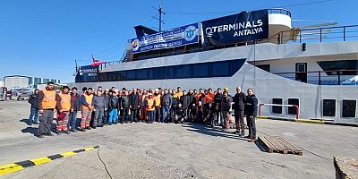 DTO Antalya Şubesi ve Q Terminals'in hazırladığı yardım gemisi yola çıktı