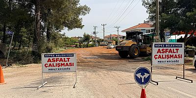 Duacı’da alt yapı çalışmaları tamamlanan 34 sokağa sıcak asfalt  