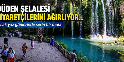 Düden Şelalesi ziyaretçilerini ağırlıyor