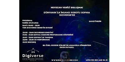 Dünyanın ilk insansı robotu Sophia Antalya’da bulunan Digiverse Deneyim Evrenin ’de!
