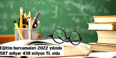 Eğitim harcamaları 2022 yılında 587 milyar 438 milyon TL oldu