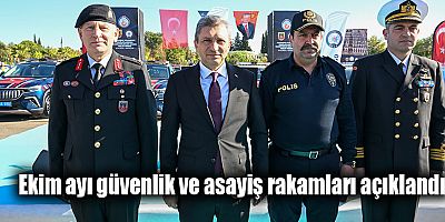 Ekim ayı güvenlik ve asayiş rakamları açıklandı