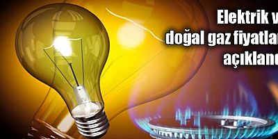 Elektrik ve doğal gaz fiyatları açıklandı