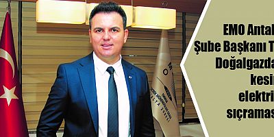 EMO Antalya Şube Başkanı Tat: Doğalgazdaki kesinti elektriğe sıçramasın