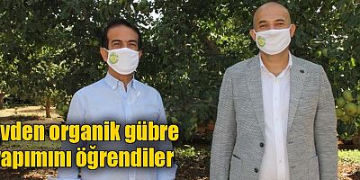 Evden organik gübre yapımını öğrendiler