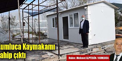 Evi yanan kadına konteyner ev yapıldı