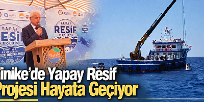 Finike Açıklarında 50 Yapay Resif Denizle Buluştu