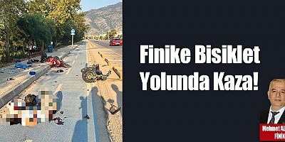 Finike Bisiklet Yolunda Kaza!