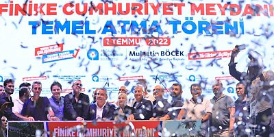 Finike Cumhuriyet Meydanı’nın temeli atıldı