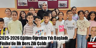 Finike’de İlk Ders Zili Çaldı