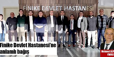 Finike Devlet Hastanesi'ne anlamlı bağış