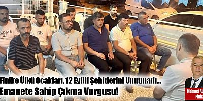 Finike Ülkü Ocakları, 12 Eylül Şehitlerini Unutmadı…