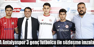 FTA Antalyaspor 3 genç futbolcu ile sözleşme imzaladı