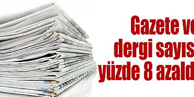 Gazete ve dergi sayısı yüzde 8 azaldı