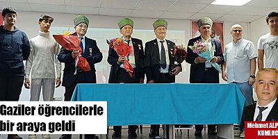 Gaziler öğrencilerle bir araya geldi