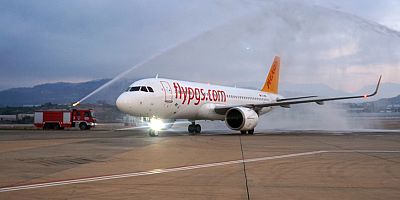 Gazipaşa-Alanya Pegasus’un Kiev’den gelen ilk uçuşunu karşıladı