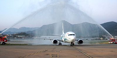 Gazipaşa-Alanya Tailwind’in ilk Tahran uçuşunu karşıladı