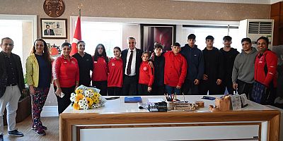 Genç judoculardan Başkan Topaloğlu’na ziyaret