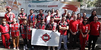 Gençlik kampında arama kurtarma gönüllülerine eğitim kampı 
