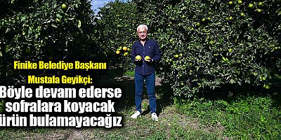 Geyikçi: Böyle devam ederse sofralara koyacak ürün bulamayacağız