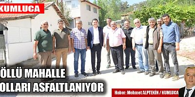 Göllü mahalle yolları asfaltlanıyor