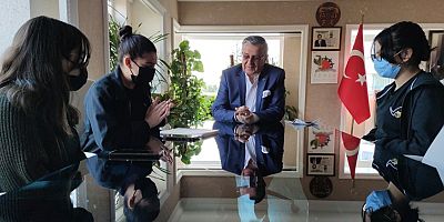 Göynük Fen Lisesi öğrencileri Bakan Topaloğlu ile röportaj yaptı