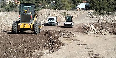 Göynük’te yol çalışması