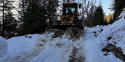 Gündoğmuş Köprülü yayla yolu kardan temizlendi