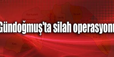 Gündoğmuş'ta silah operasyonu