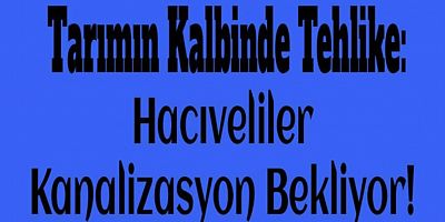 Hacıveliler’de Kanalizasyon Sorunu… 