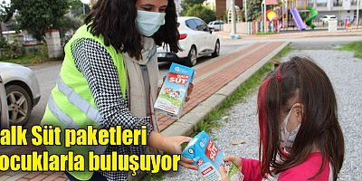 Halk Süt paketleri çocuklarla buluşuyor
