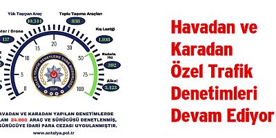Havadan ve Karadan Özel Trafik Denetimleri Devam Ediyor