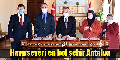 Hayırseveri En Bol Şehir Antalya