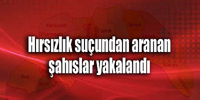 Hırsızlık suçundan aranan şahıslar yakalandı